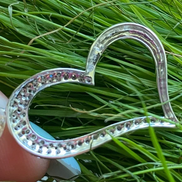 Pave white Gold necklace with charm - Picture 5 of 5